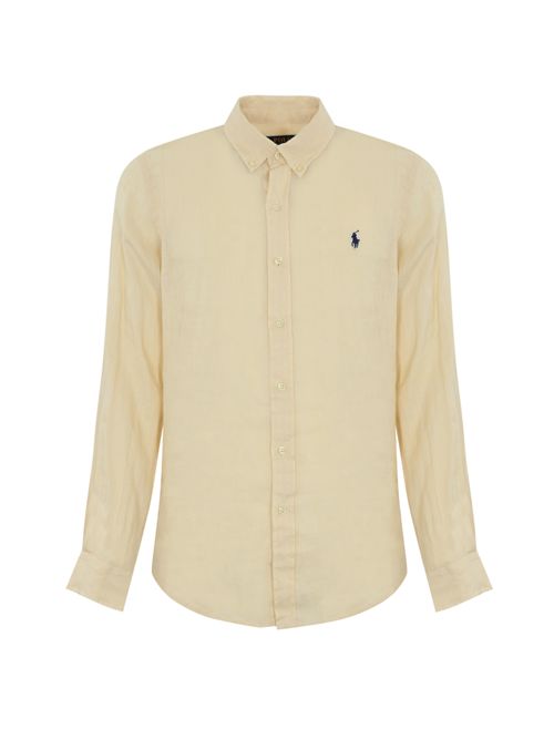Camicia button-down in lino Crema POLO RALPH LAUREN | 710968915005